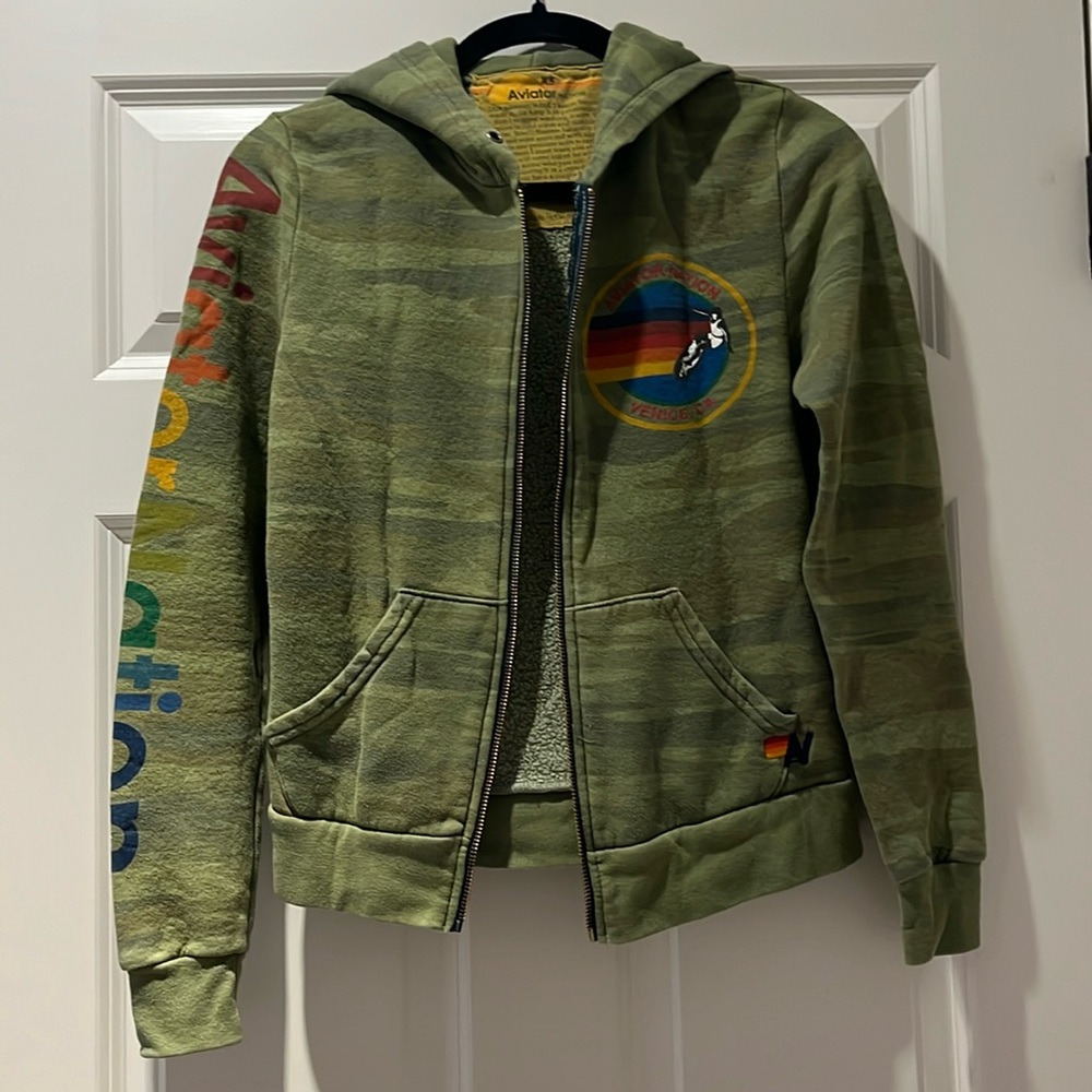 Aviator Nation, camo green, size XS